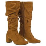 Bota slouch camurça Yasmin