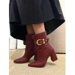 Bota Helô couro legítimo Marsala