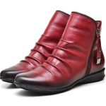 Bota Feminina Mary Soft Cano Curto Marsala