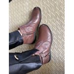 Bota Erika em couro legítimo Marrom
