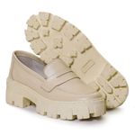 Mocassim tratorado couro legítimo Off White