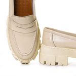Mocassim tratorado couro legítimo Off White