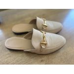 Mule feminino em couro Legítimo nude 