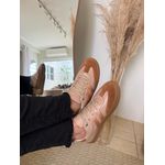 Tênis Samantha Rosé com dourado Couro legítimo