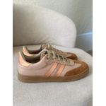 Tênis Samantha Rosé com dourado Couro legítimo
