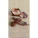 Sandália Clarice salto bloco Marrom Chocolate 