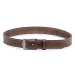 Cinto em Couro Nobre Marrom Rustico - 33mm Liso