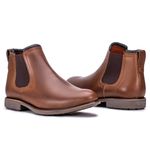 Botina Masculina Confort em Couro - Chocolate