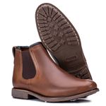 Botina Masculina Confort em Couro - Chocolate