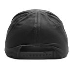 BONÉ EM BRIM PESADO PRETO COM CASQUETE E REGULADOR PLÁSTICO