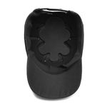 BONÉ EM BRIM PESADO PRETO COM CASQUETE E REGULADOR PLÁSTICO