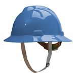 CAPACETE ABA TOTAL COM CARNEIRA PLÁSTICA E JUGULAR TÊXTIL AZUL BIC V-GARD