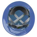 CAPACETE ABA TOTAL COM CARNEIRA PLÁSTICA E JUGULAR TÊXTIL AZUL BIC V-GARD