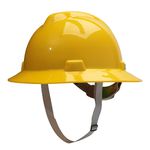 CAPACETE ABA TOTAL COM CARNEIRA PLÁSTICA E JUGULAR TÊXTIL AMARELO V-GARD