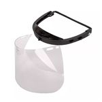 KIT PROTETOR FACIAL INCOLOR PARA ACOPLAR EM CAPACETE COM ADAPTADOR PARA MOLA E LENTE LIBUS