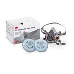 KIT RESPIRADOR SEMIFACIAL 6200 COM FILTRO MECÂNICO 2078 P2