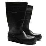 BOTA DE PVC CANO LONGO 34 CM COM FORRO, BICO E PALMILHA DE AÇO