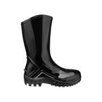 BOTA DE PVC PRETA SEM FORRO, CANO MÉDIO DE 27 CM SEM BICO 110VFLEX-PR
