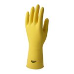 LUVA DE LÁTEX AMARELA SEM FORRO 29CM FIT SANRO