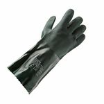 LUVA DE PVC COM FORRO E PALMA ÁSPERA VERDE 35CM