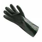 LUVA DE PVC COM FORRO E PALMA ÁSPERA VERDE 35CM