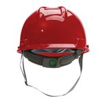 CAPACETE ABA FRONTAL COM CARNEIRA PLÁSTICA E JUGULAR TÊXTIL VERMELHO V-GARD