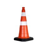 CONE DE POLIETILENO SEMIFLEXÍVEL COM BASE DE BORRACHA PL 4060 75 CM