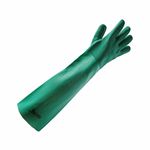 LUVA DE PVC COM FORRO E PALMA ÁSPERA VERDE 60CM