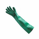 LUVA DE PVC COM FORRO E PALMA ÁSPERA VERDE 60CM