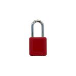 CADEADO DE BLOQUEIO PLÁSTICO COM HASTE CROMADA 38 MM X 6,3 MM VERMELHO