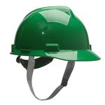 CAPACETE ABA FRONTAL COM CARNEIRA PLÁSTICA E JUGULAR TÊXTIL VERDE V-GARD