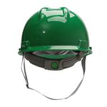 CAPACETE ABA FRONTAL COM CARNEIRA PLÁSTICA E JUGULAR TÊXTIL VERDE V-GARD