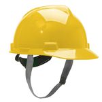 CAPACETE ABA FRONTAL COM CARNEIRA PLÁSTICA E JUGULAR TÊXTIL AMARELO V-GARD