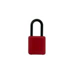 CADEADO DE BLOQUEIO PLÁSTICO VERMELHO COM HASTE PLÁSTICA 38 MM X 6,3 MM