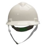 CAPACETE ABA FRONTAL COM CARNEIRA PLÁSTICA E JUGULAR TÊXTIL BRANCO V-GARD