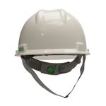 CAPACETE ABA FRONTAL COM CARNEIRA PLÁSTICA E JUGULAR TÊXTIL BRANCO V-GARD