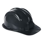 CAPACETE PRETO PLT ABA FRONTAL COM CARNEIRA PLÁSTICA SEM JUGULAR PLASTCOR