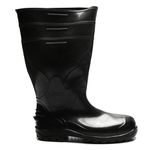 BOTA DE PVC PRETA SEM FORRO, CANO LONGO 32 CM SEM BICO