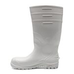 BOTA DE PVC BRANCA COM FORRO, CANO LONGO 32 CM SEM BICO