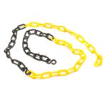 CORRENTE PLÁSTICA PARA SINALIZAÇÃO ELO PEQUENO PRETO E AMARELO (PCT C/ 100 MTS)