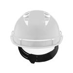 CAPACETE ABA FRONTAL COM CARNEIRA PLÁSTICA SEM JUGULAR BRANCO GENESIS LIBUS