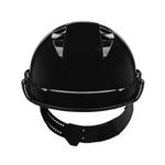 CAPACETE COM ABA FRONTAL COM CARNEIRA PLÁSTICA SEM JUGULAR PRETO GENESIS LIBUS
