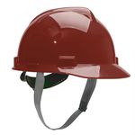 CAPACETE ABA FRONTAL COM CARNEIRA PLÁSTICA E JUGULAR TÊXTIL MARROM V-GARD
