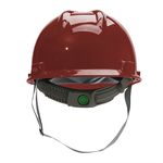 CAPACETE ABA FRONTAL COM CARNEIRA PLÁSTICA E JUGULAR TÊXTIL MARROM V-GARD
