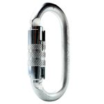 MOSQUETÃO OVAL MSA 217579 AÇO 25KN TRIPLA TRAVA AUTOMÁTICA