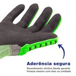 LUVA CONTRA IMPACTO E RESISTENTE À CORTE COM BANHO NITRÍLICO NA PALMA IMPACTO CUT R2 VOLK