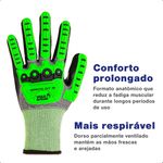 LUVA CONTRA IMPACTO E RESISTENTE À CORTE COM BANHO NITRÍLICO NA PALMA IMPACTO CUT R2 VOLK