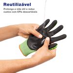 LUVA CONTRA IMPACTO E RESISTENTE À CORTE COM BANHO NITRÍLICO NA PALMA IMPACTO CUT R2 VOLK