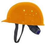 CAPACETE ABA FRONTAL LARANJA COM CARNEIRA PLÁSTICA ULTRA MASTER MI