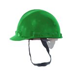 CAPACETE ABA FRONTAL VERDE COM CARNEIRA PLÁSTICA ULTRA MASTER SMI